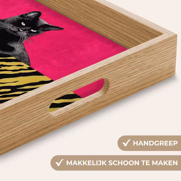 Dienblad - Kat - Baas - Roze - Tijgerprint — 5