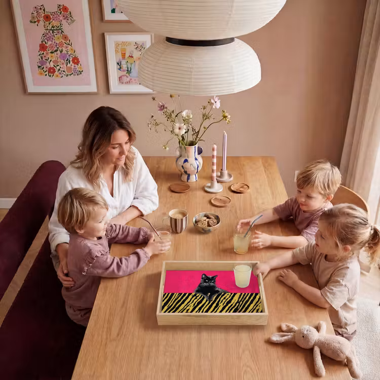 Dienblad - Kat - Baas - Roze - Tijgerprint — 7
