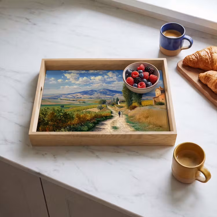 Dienblad - Mensen - Wandelen - Zandpad - Velden — 4