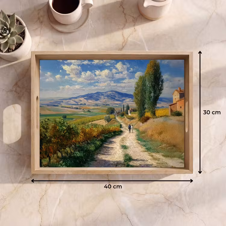 Dienblad - Mensen - Wandelen - Zandpad - Velden — 9