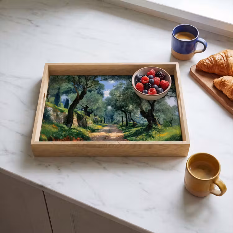Dienblad - Pad - Bomen - Schaduw - — 4