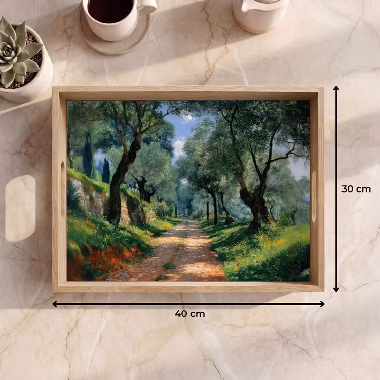 Dienblad - Pad - Bomen - Schaduw - — 9