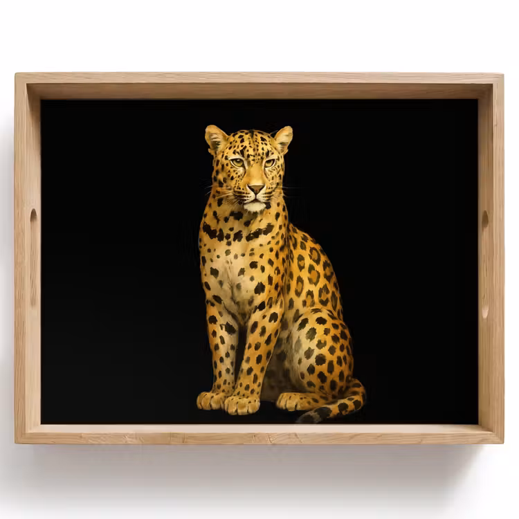 Dienblad - Panter - Realistisch - Bruin — 1