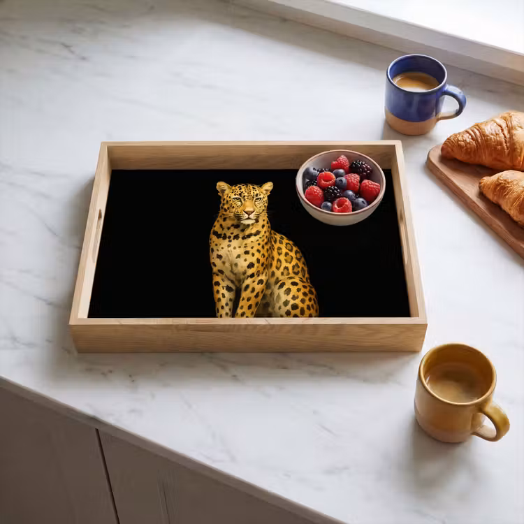 Dienblad - Panter - Realistisch - Bruin — 4