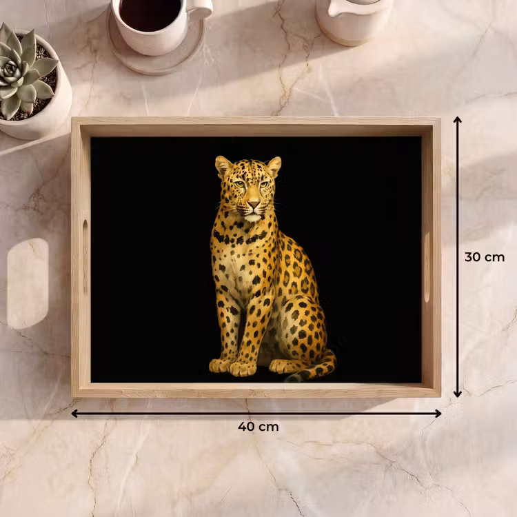 Dienblad - Panter - Realistisch - Bruin — 9