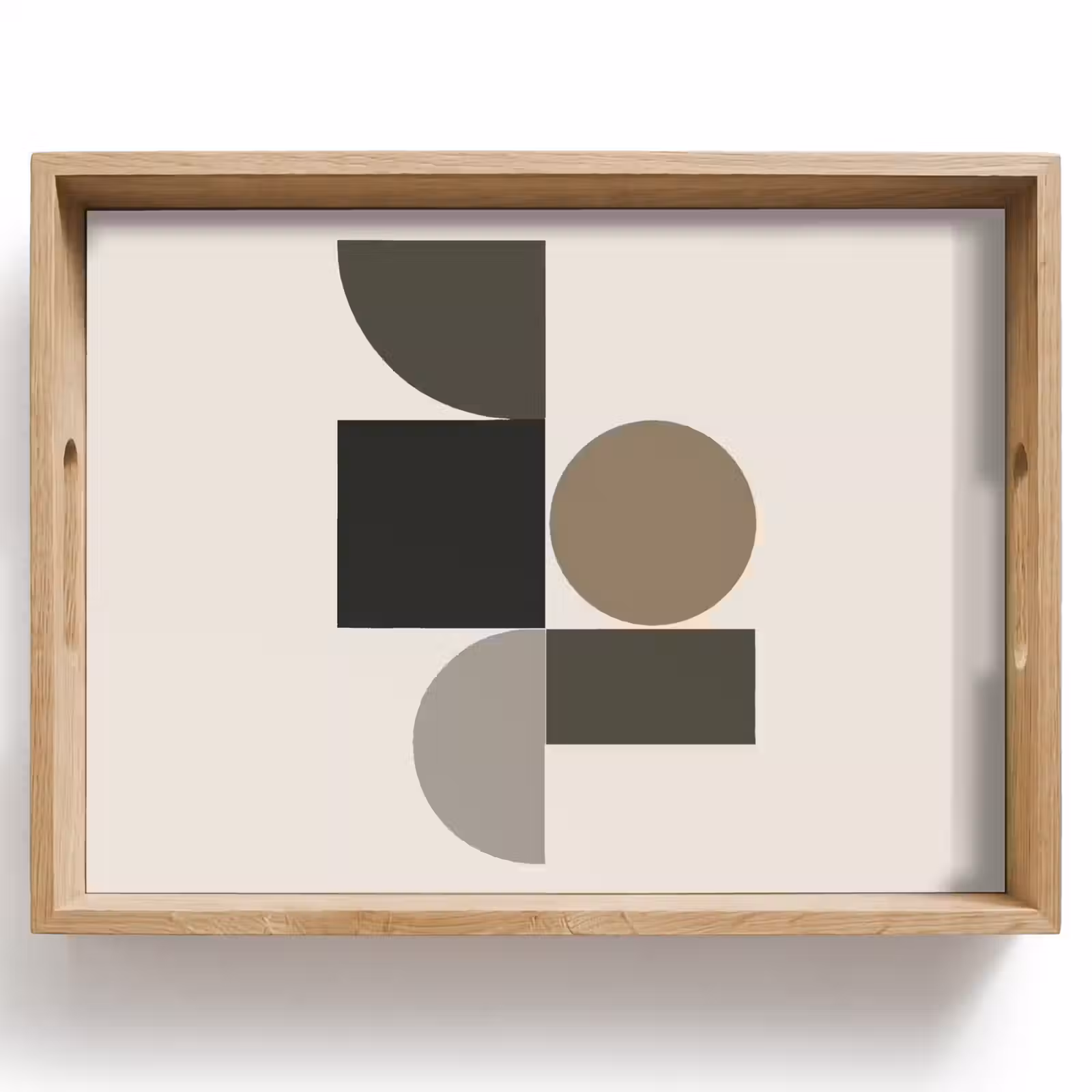 Dienblad - Aardetinten - Abstracte compositie - Eenvoudige vormen — 1