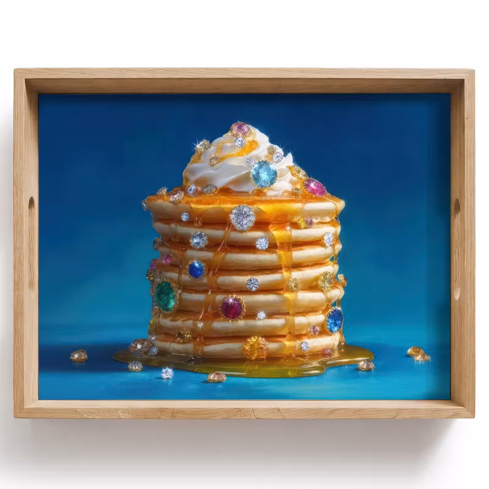 Dienblad - Pannenkoeken - Steentjes - Glitter - Slagroom — 1