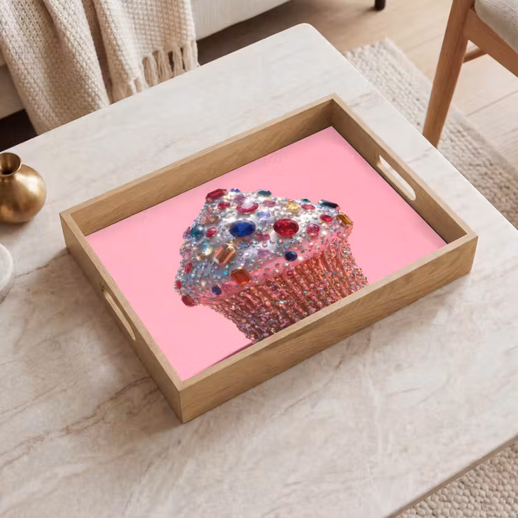 Dienblad - Cupcake - Kleurrijk - Edelstenen — 2