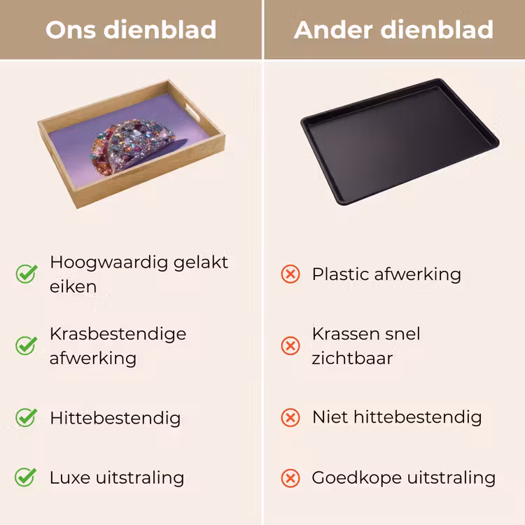 Dienblad - Edelstenen - Glitters - Paars - Kleurrijk — 3