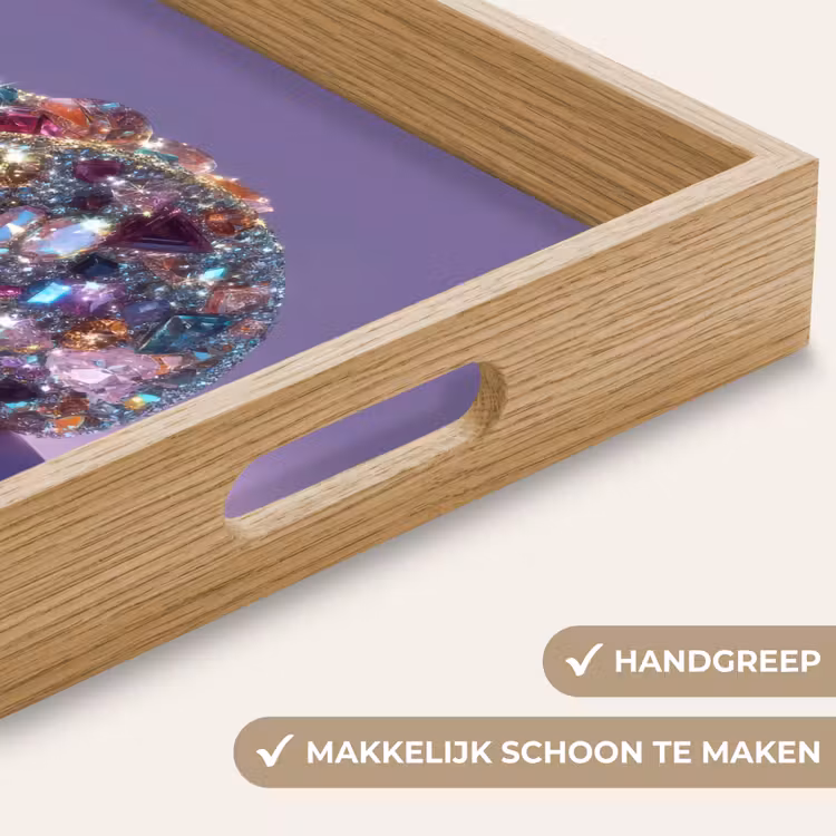 Dienblad - Edelstenen - Glitters - Paars - Kleurrijk — 5