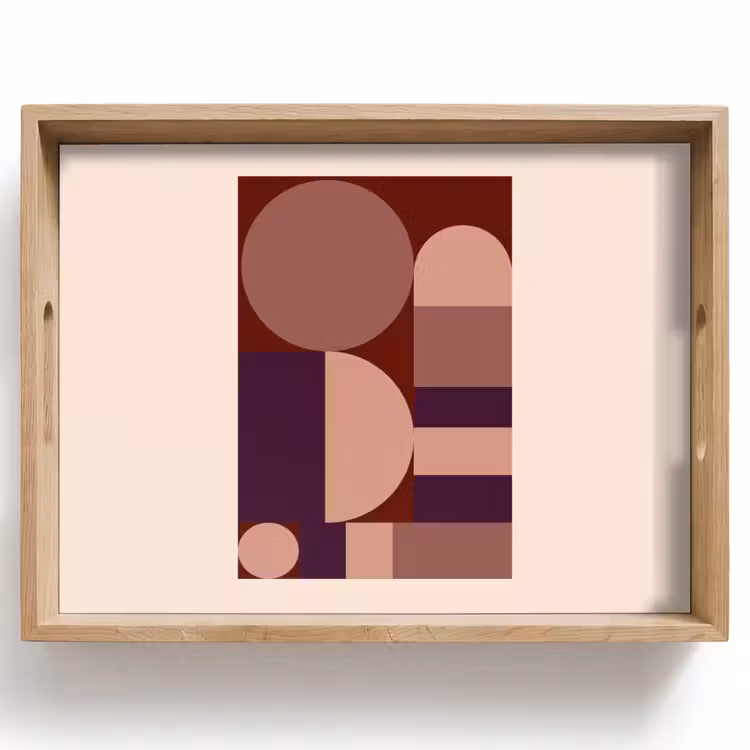 Dienblad - Geometrisch - Cirkels - Rood — 1