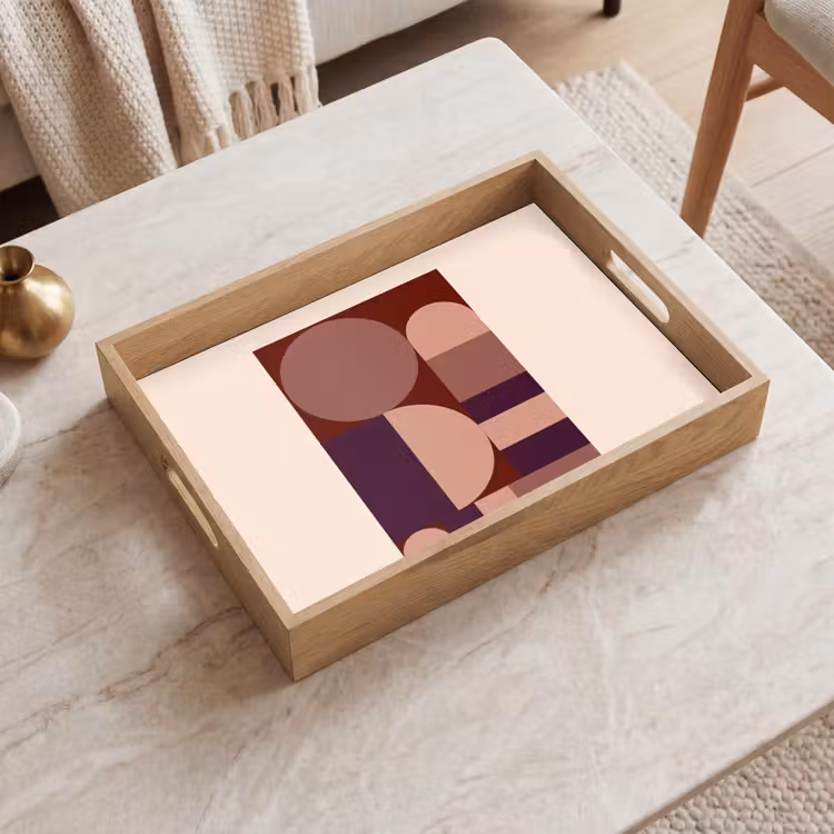 Dienblad - Geometrisch - Cirkels - Rood — 2