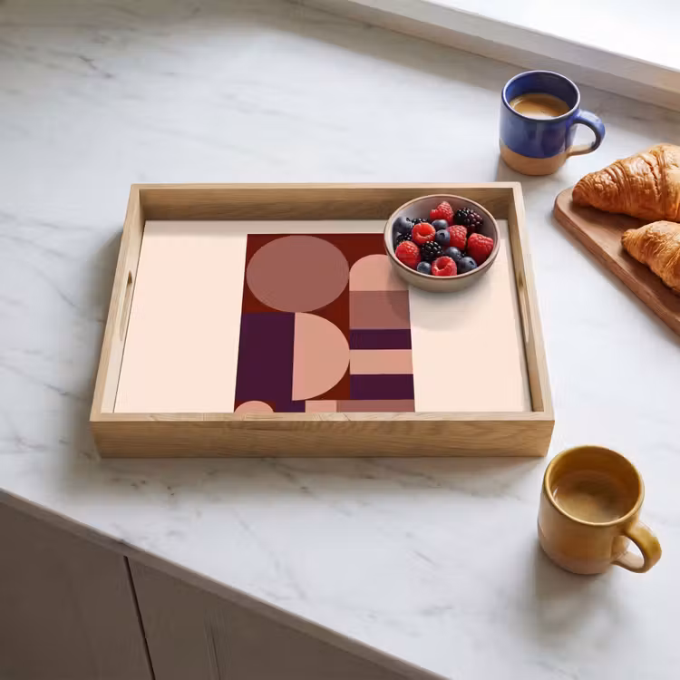 Dienblad - Geometrisch - Cirkels - Rood — 4