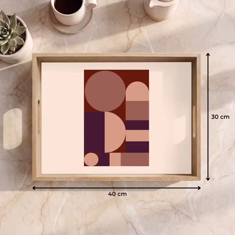 Dienblad - Geometrisch - Cirkels - Rood — 9