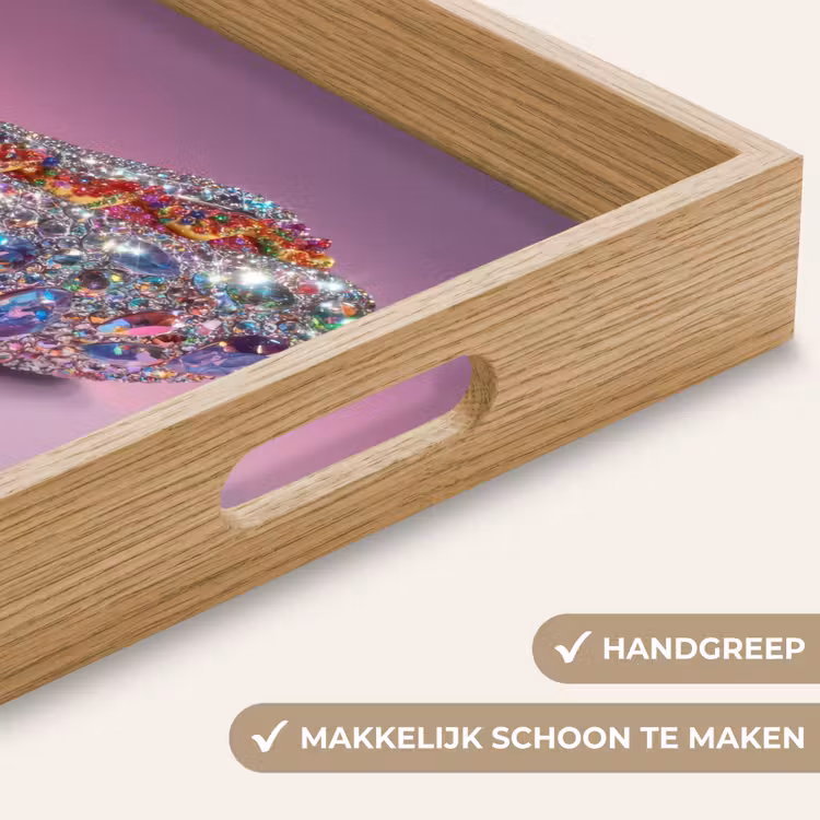 Dienblad - Hotdog - Steentjes - Glitters - Paars — 5