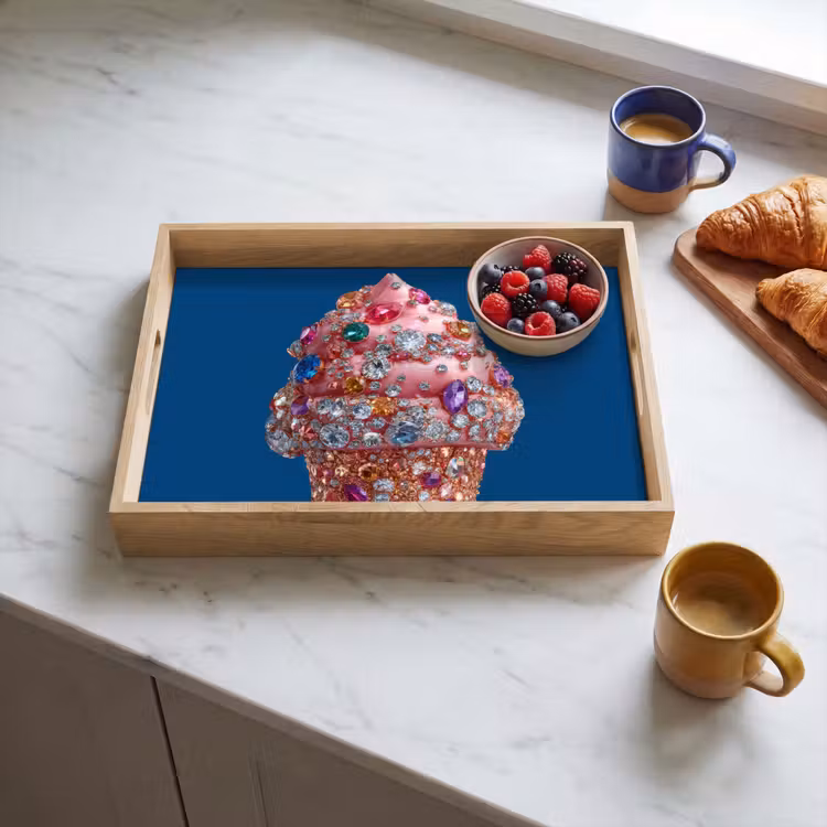 Dienblad - Ijsje - Hoorntje - Steentjes - Blauw — 4