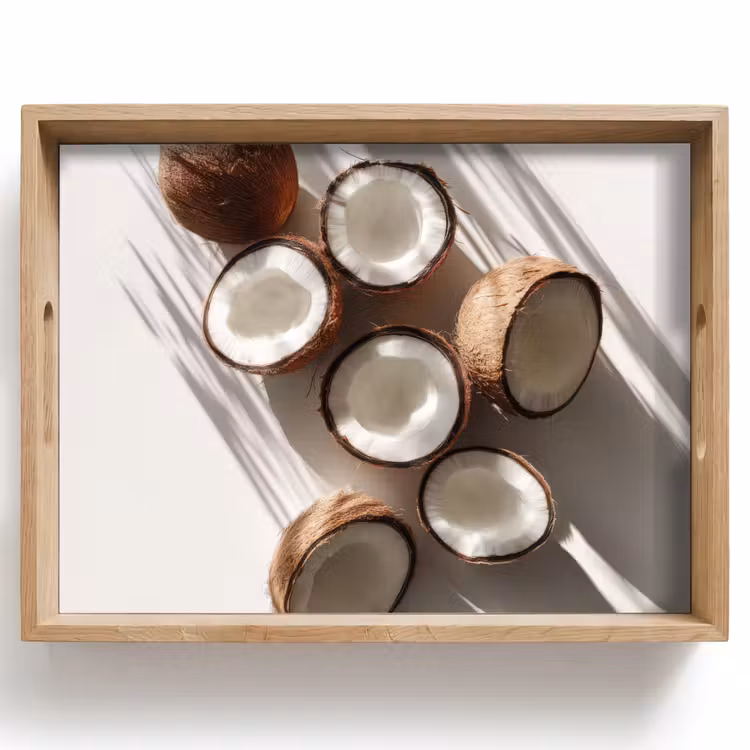 Dienblad - Kokosnoten - Bruin - Shaduw — 1