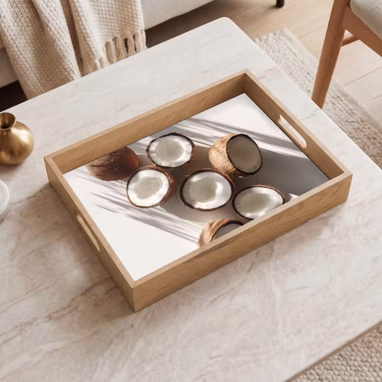 Dienblad - Kokosnoten - Bruin - Shaduw — 2