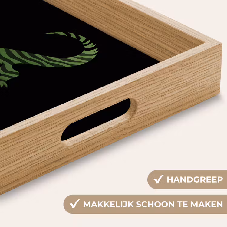 Dienblad - Krokodil - Groen - Tijgerachtig - Strepen — 5