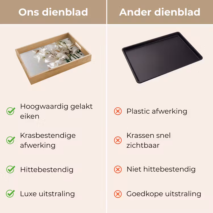 Dienblad - Lelies - Boekte - Wit - Meeldraden — 3