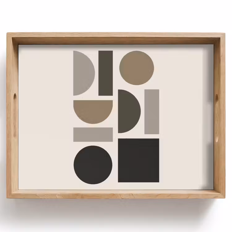 Dienblad - Natuurlijke tinten - Grafisch - Verticale compositie — 1