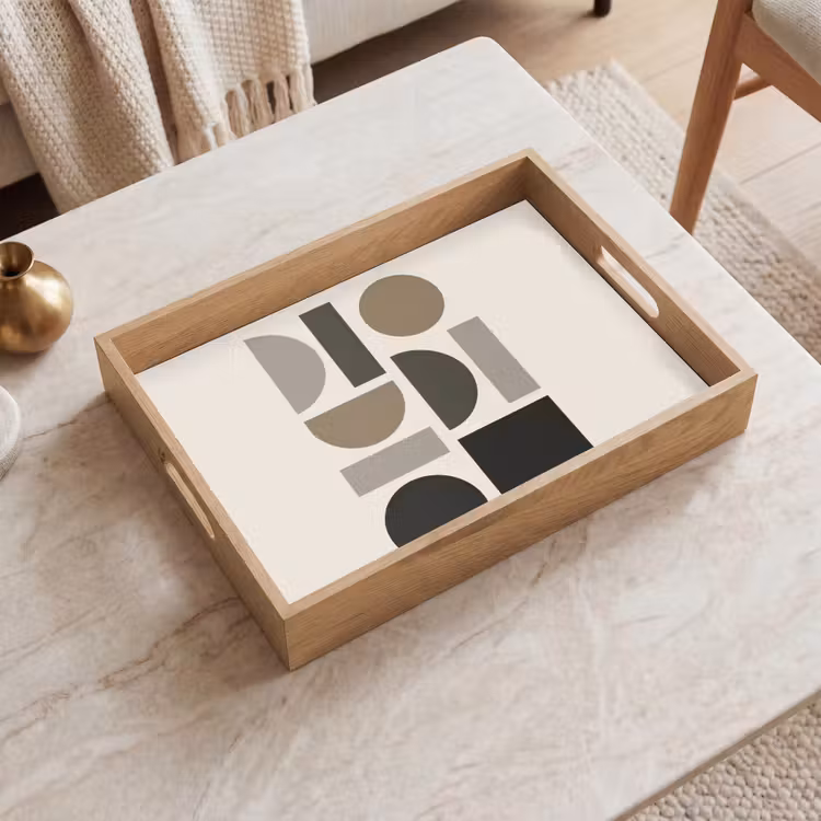 Dienblad - Natuurlijke tinten - Grafisch - Verticale compositie — 2