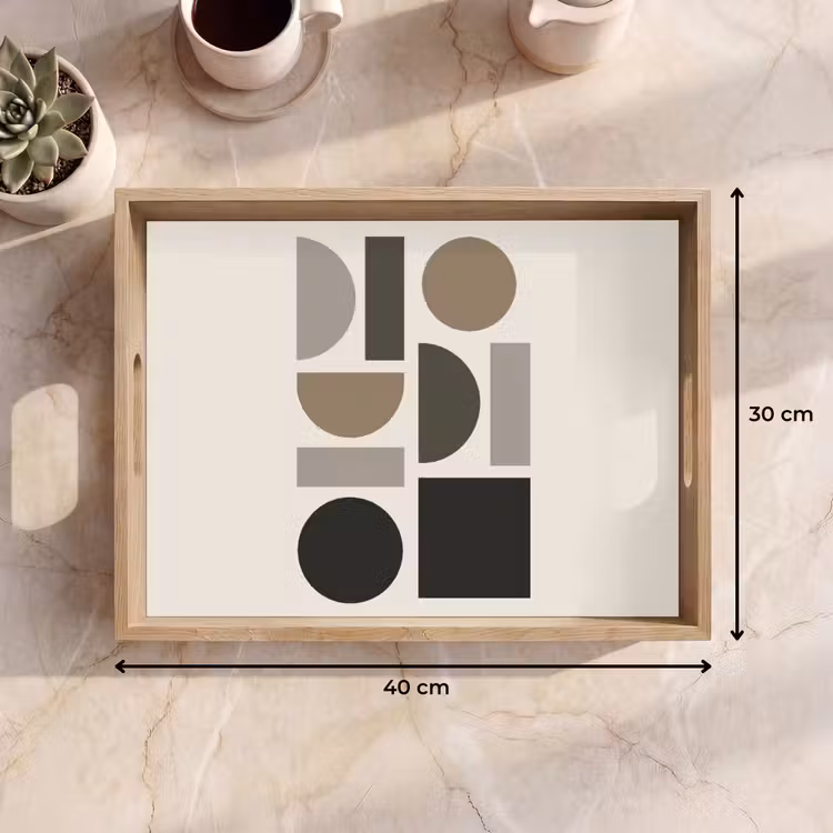 Dienblad - Natuurlijke tinten - Grafisch - Verticale compositie — 9