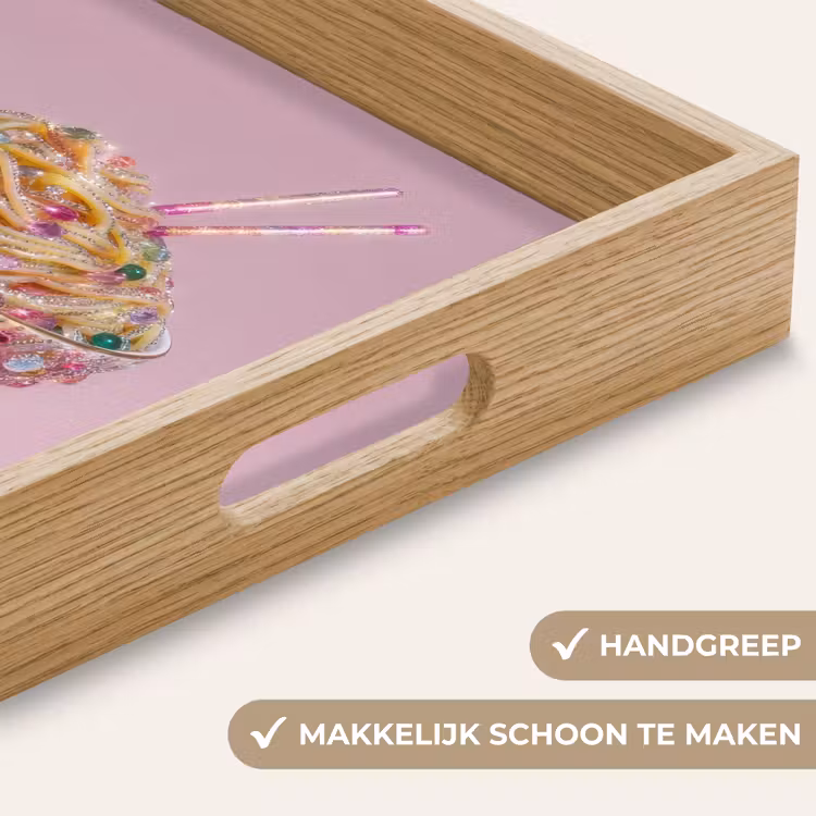 Dienblad - Noodles - Edelstenen - Stokjes - Roze — 5