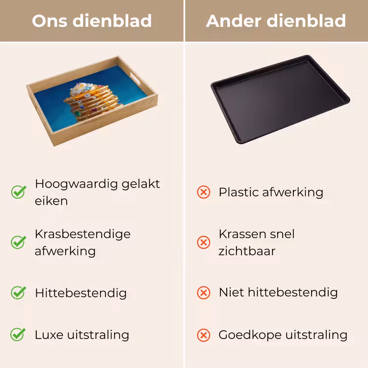 Dienblad - Pannenkoeken - Steentjes - Glitter - Slagroom — 3