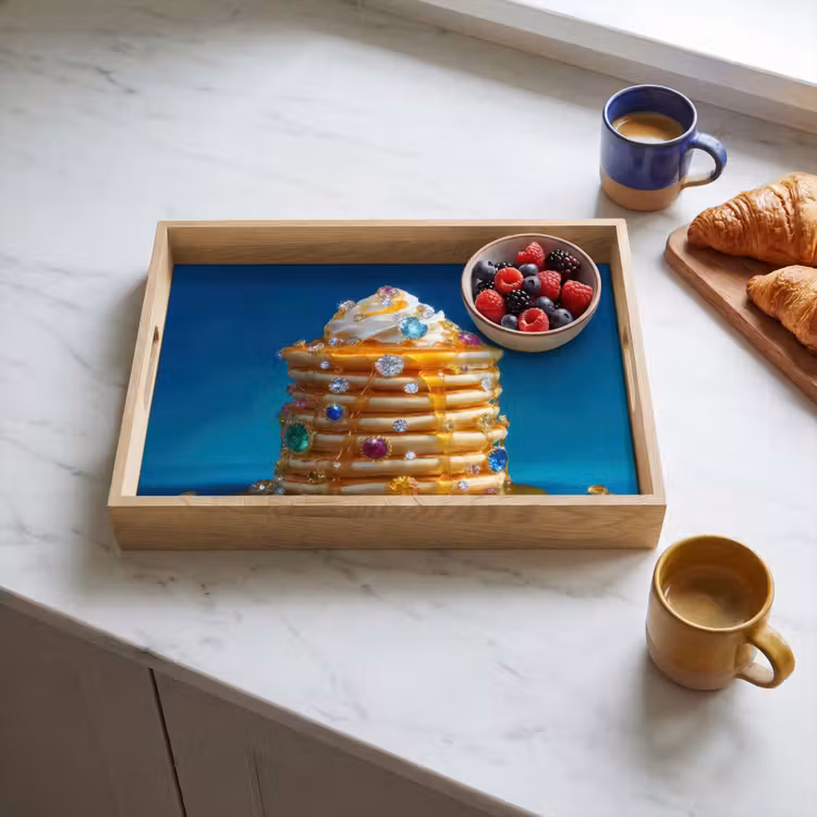 Dienblad - Pannenkoeken - Steentjes - Glitter - Slagroom — 4