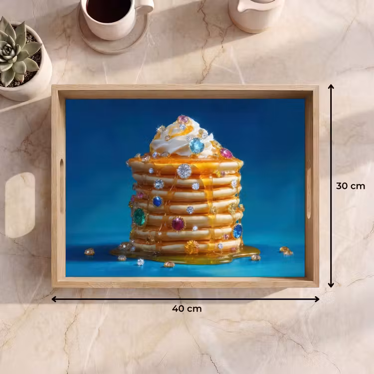 Dienblad - Pannenkoeken - Steentjes - Glitter - Slagroom — 9