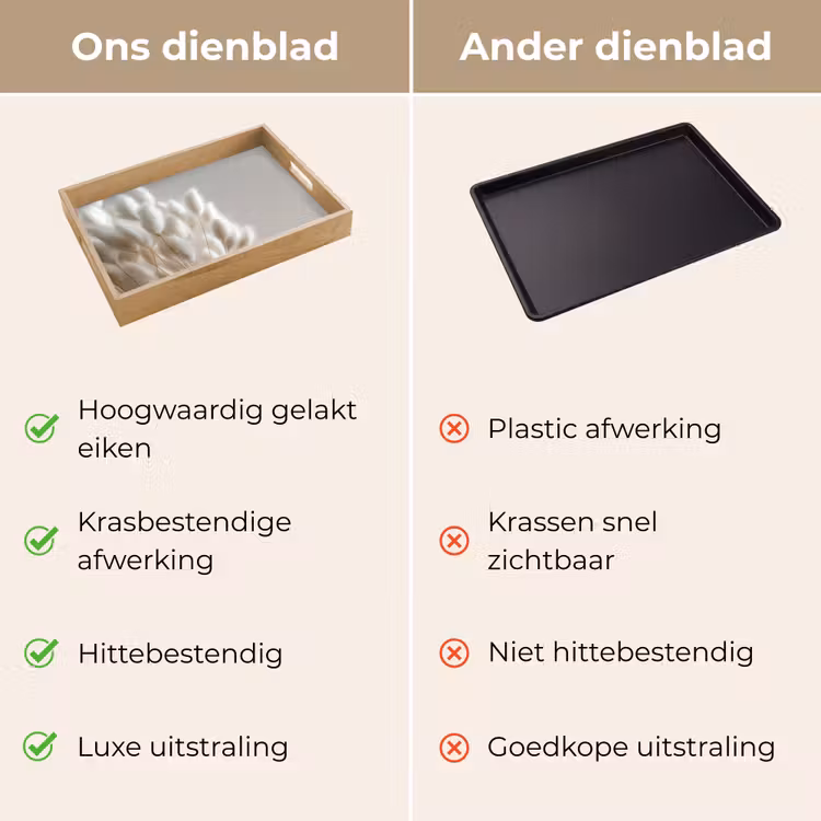 Dienblad - Pluimen - Beige - Minimalistisch — 3