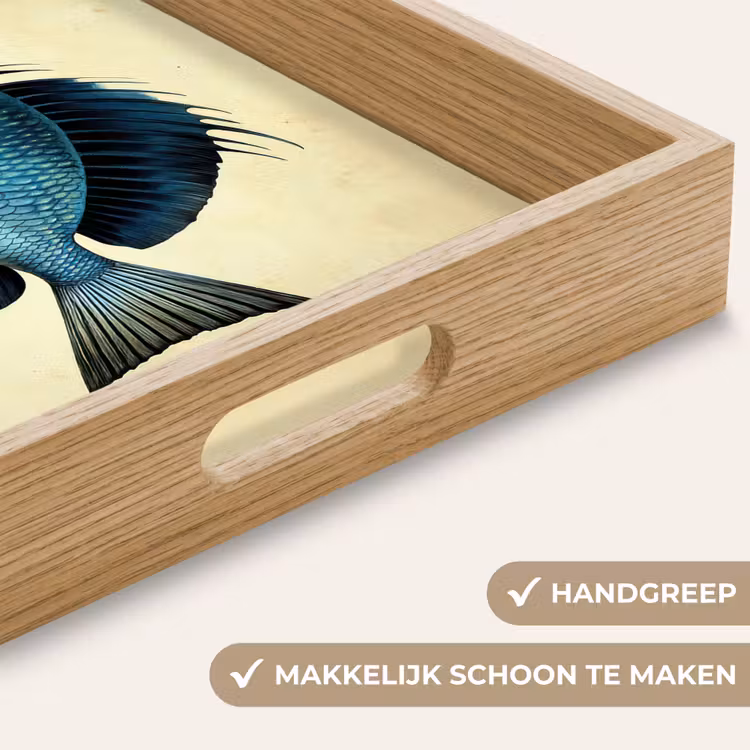 Dienblad - Blauw - Kieuwen - Vis - Illustratie — 5
