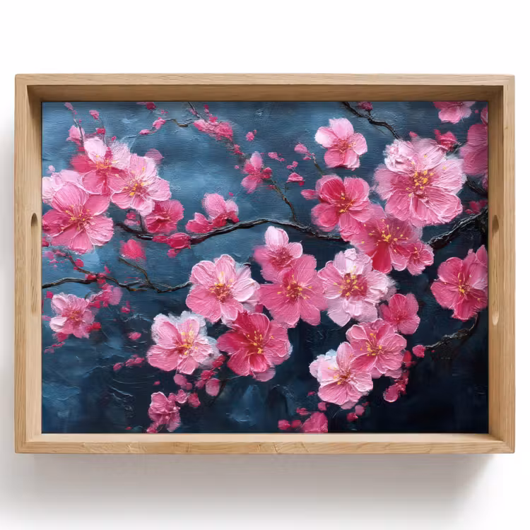 Dienblad - Bloem - Bloesems - Roze - Abstract — 1