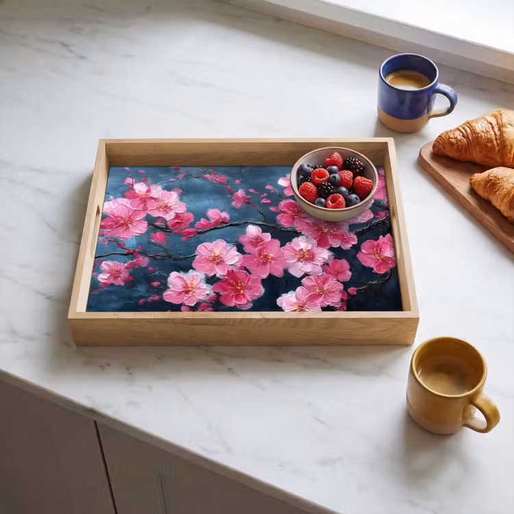 Dienblad - Bloem - Bloesems - Roze - Abstract — 4