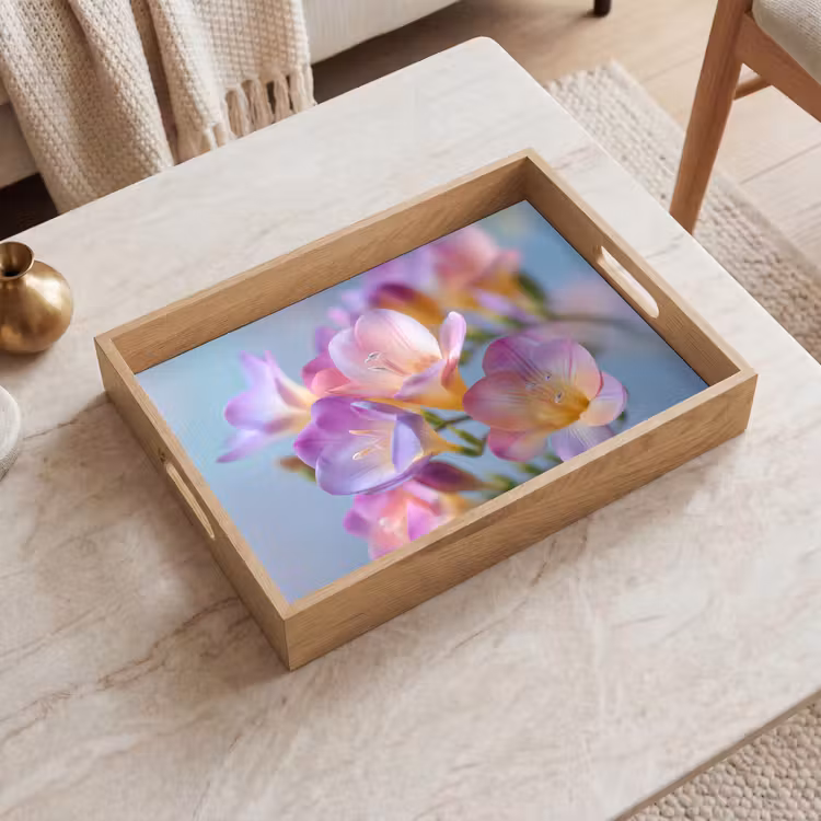 Dienblad - Bloemen - Paars - Overloop - Meeldraden — 2