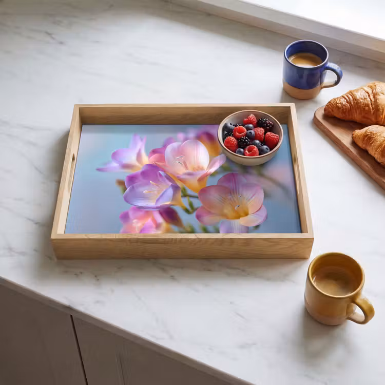 Dienblad - Bloemen - Paars - Overloop - Meeldraden — 4