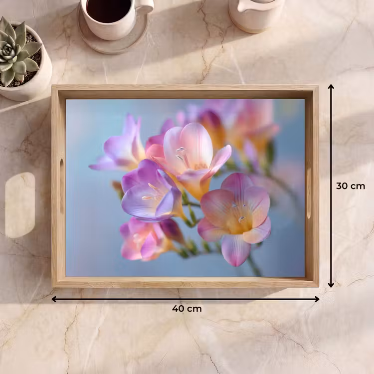 Dienblad - Bloemen - Paars - Overloop - Meeldraden — 9