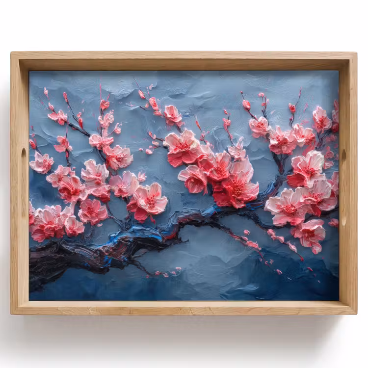 Dienblad - Bloesem - Bloem - Roze - Tak — 1