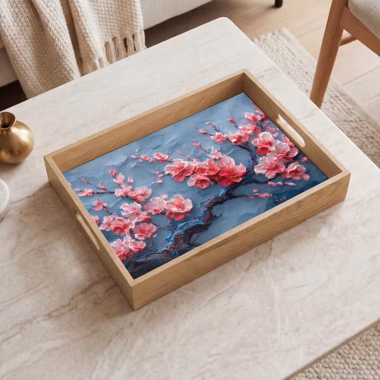 Dienblad - Bloesem - Bloem - Roze - Tak — 2