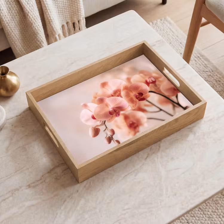 Dienblad - Orchidee - Bloemen - Roze - Bloemblaadjes — 2