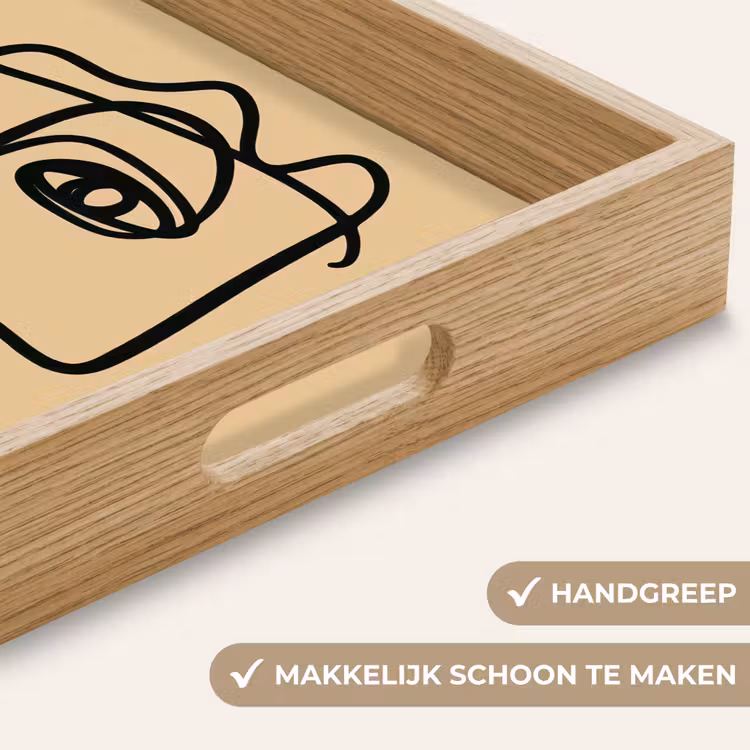 Dienblad - Overlappende profielen - Lichtbruin - Zwart — 5