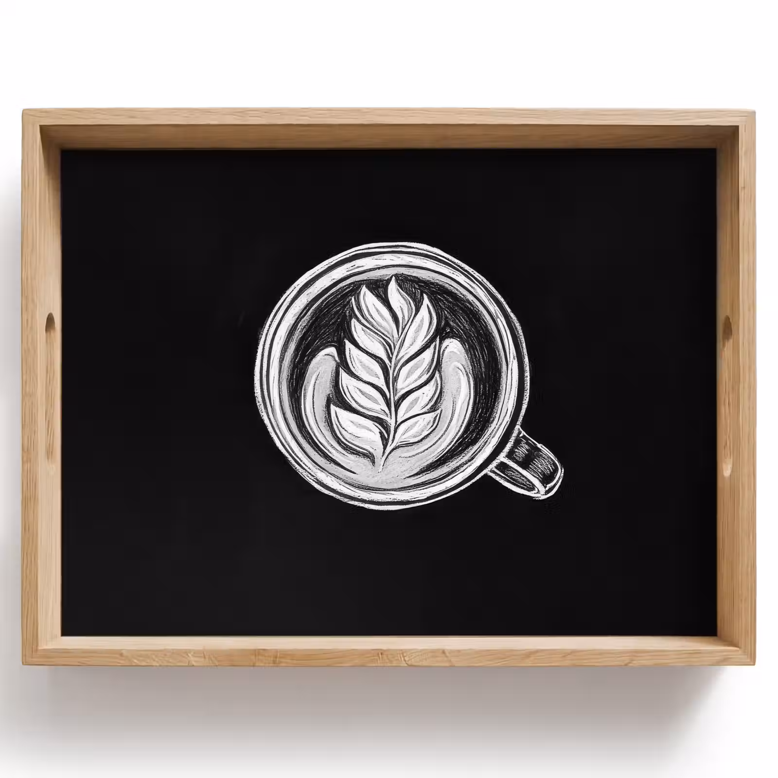 Dienblad - Krijttekening - Koffie - Latte art — 1