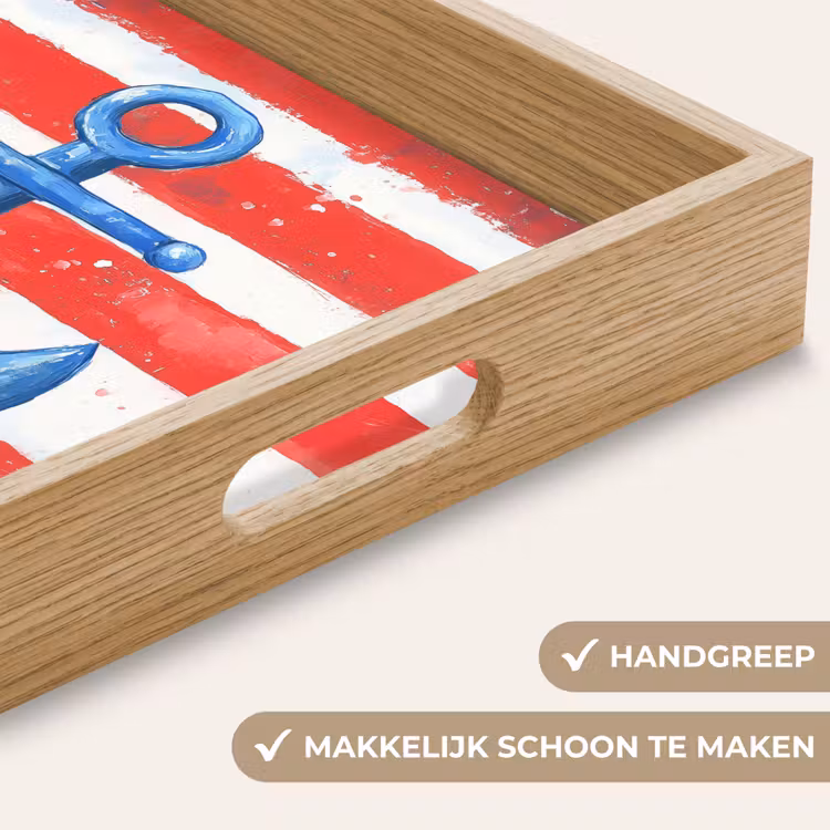 Dienblad - Anker - Verfspatten - Rood - Blauw — 5