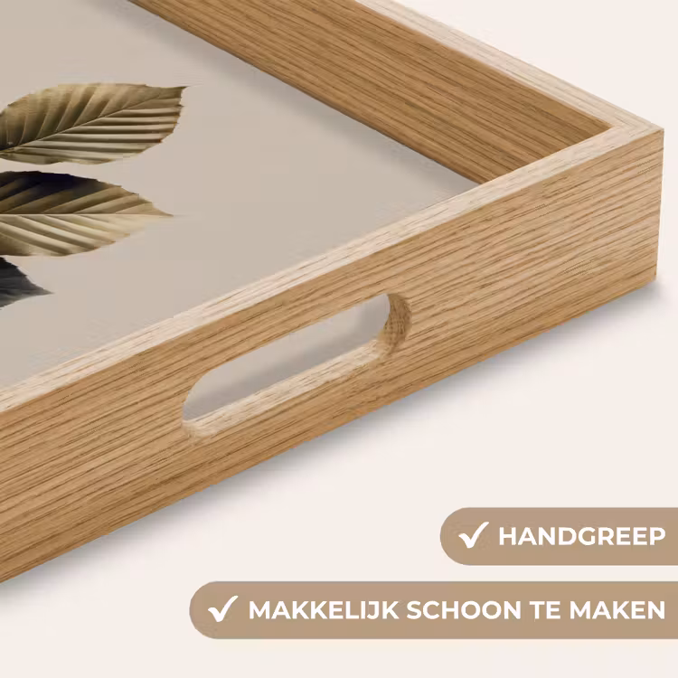 Dienblad - Beukenbladeren - Bruin - Groen - neutraal — 5