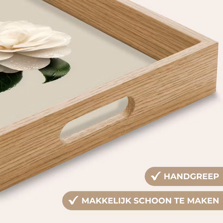 Dienblad - Cameliabloem - Wit - Groen — 5