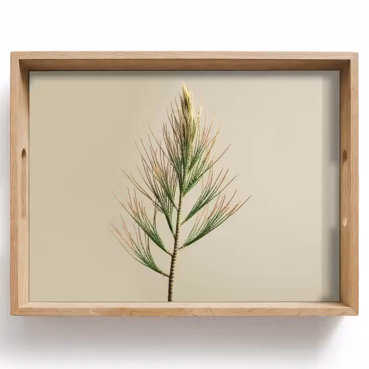 Dienblad - Dennentak - Naaldvormige bladeren - Lichtgroen — 1