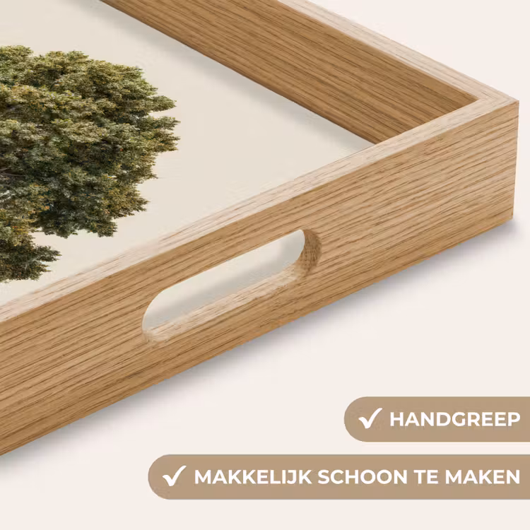 Dienblad - Eikenboom - Groen - Lichte achtergrond — 5