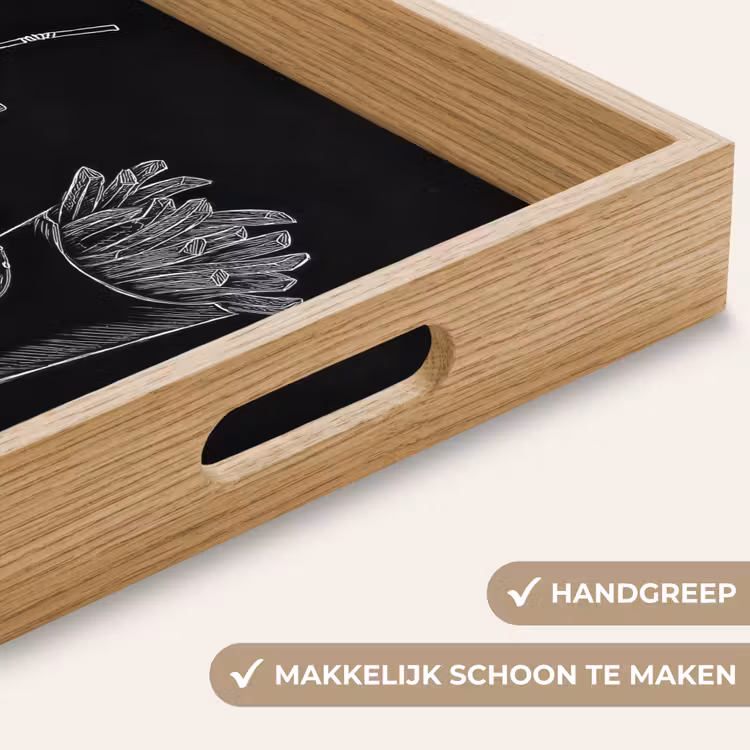 Dienblad - Hamburger - Friet - Frisdrank - Krijttekening — 5