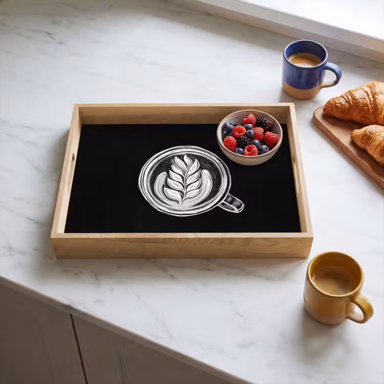 Dienblad - Krijttekening - Koffie - Latte art — 4